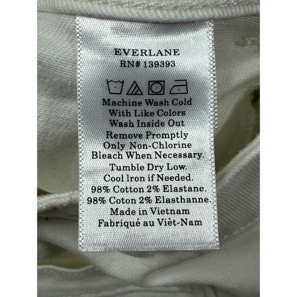 Everlane Women's The Utility Barrel White Denim Jeans - Size 0 (25x27) - Picture 4 of 5